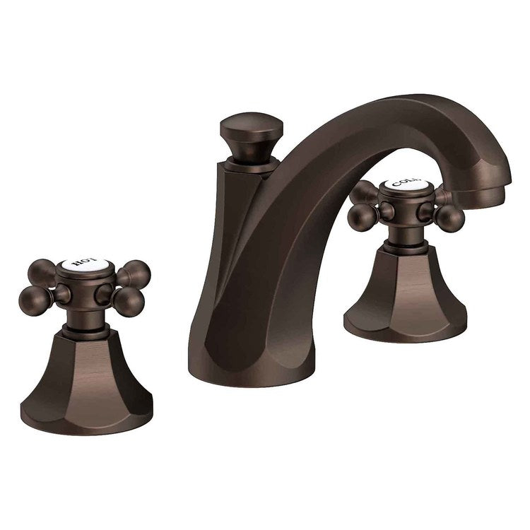 Lavatory Faucet Metropole Widespread 8 to 20 Inch Spread 2 Cross ADA WaterSense English Bronze 1.2 Gallons per Minute Fixed Pop-Up 3 Hole - Image 1