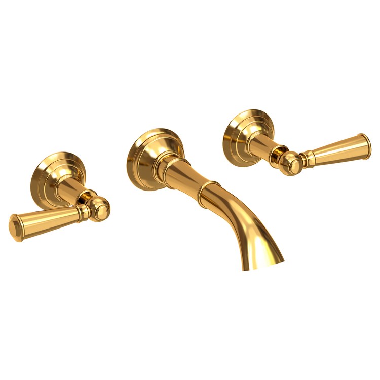 Aylesbury Two Handle Wall-Mount Bathroom Faucet - Aged Brass - Image 1