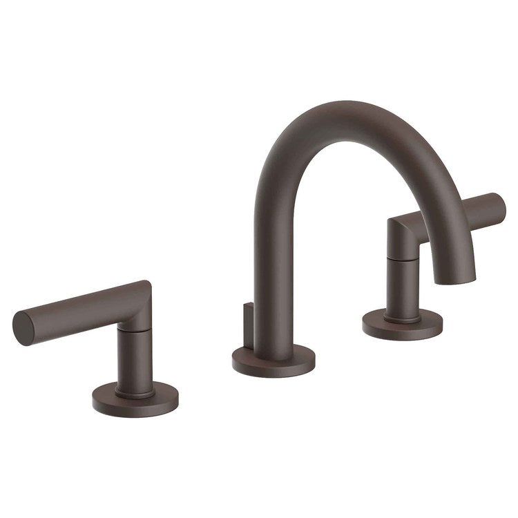 Lavatory Faucet Pavani Widespread 8 to 20 Inch Spread 2 Lever ADA WaterSense Oil Rubbed Bronze 1.2 Gallons per Minute Gooseneck Pop-Up 3 Hole - Image 1