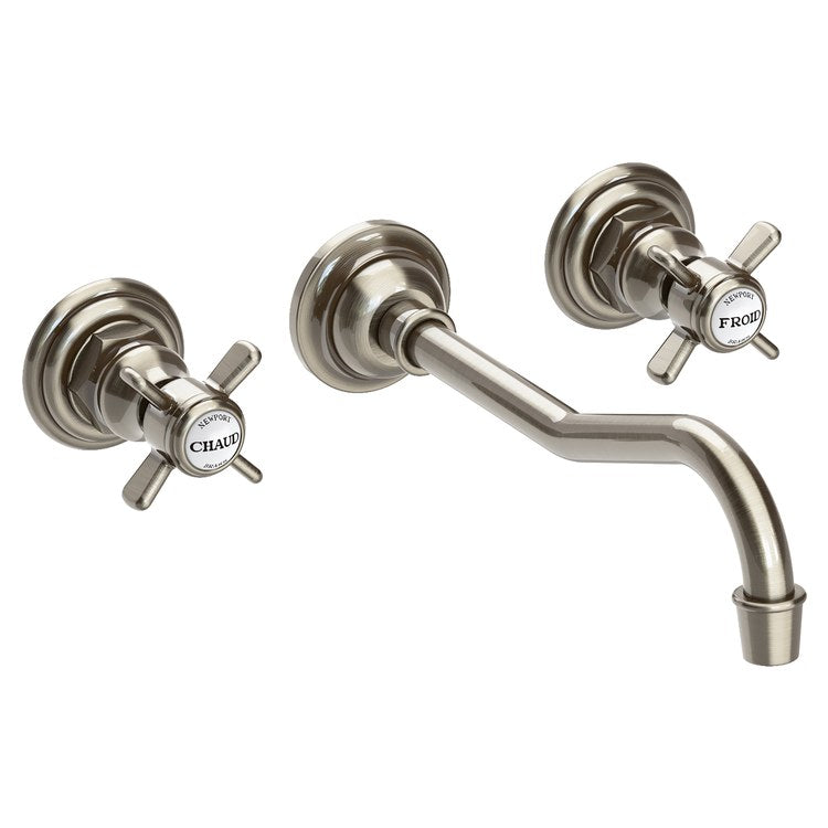 Fairfield Two Handle Wall-Mount Bathroom Faucet – Antique Nickel