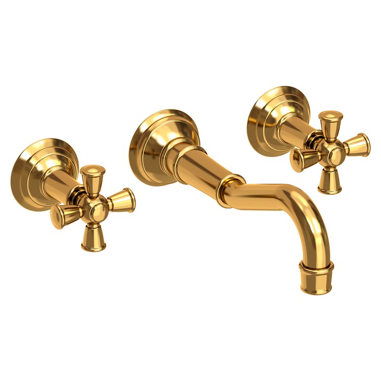 Lavatory Trim Jacobean Wall Mount 2 Cross Aged Brass WaterSense ADA 1.2 Gallons per Minute - Image 1