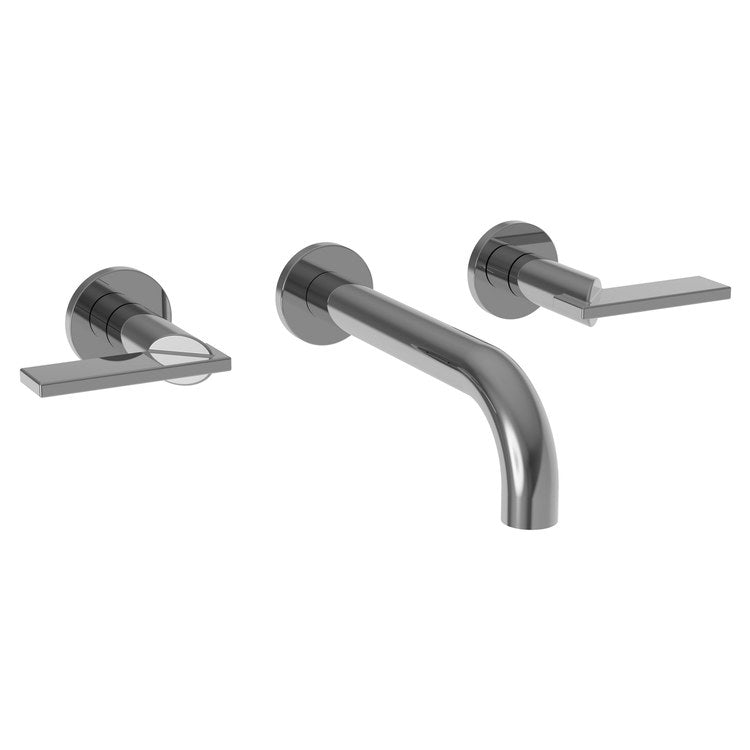Priya Two Handle Wall-Mount Bathroom Faucet - Midnight Chrome - Image 1