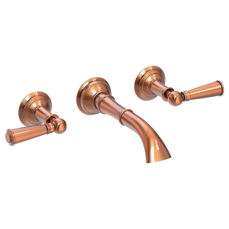 Aylesbury Two Handle Wall-Mount Bathroom Faucet – Antique Copper