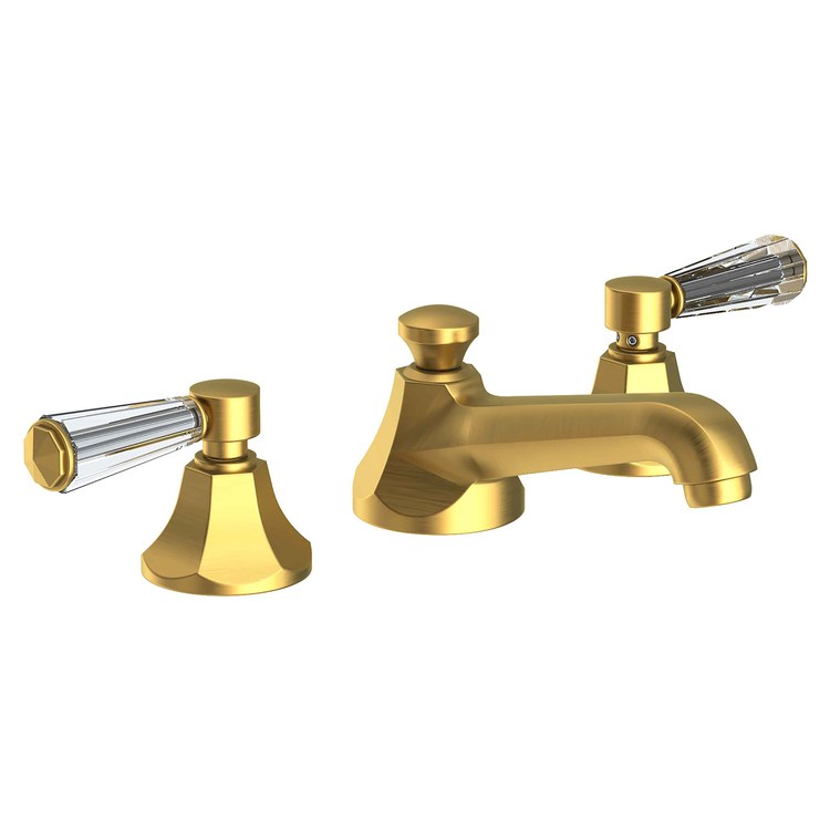 Lavatory Faucet Metropole Widespread 8 to 20 Inch Spread 2 Lever ADA WaterSense Satin Brass PVD 1.2 Gallons per Minute Fixed Pop-Up 3 Hole - Image 1
