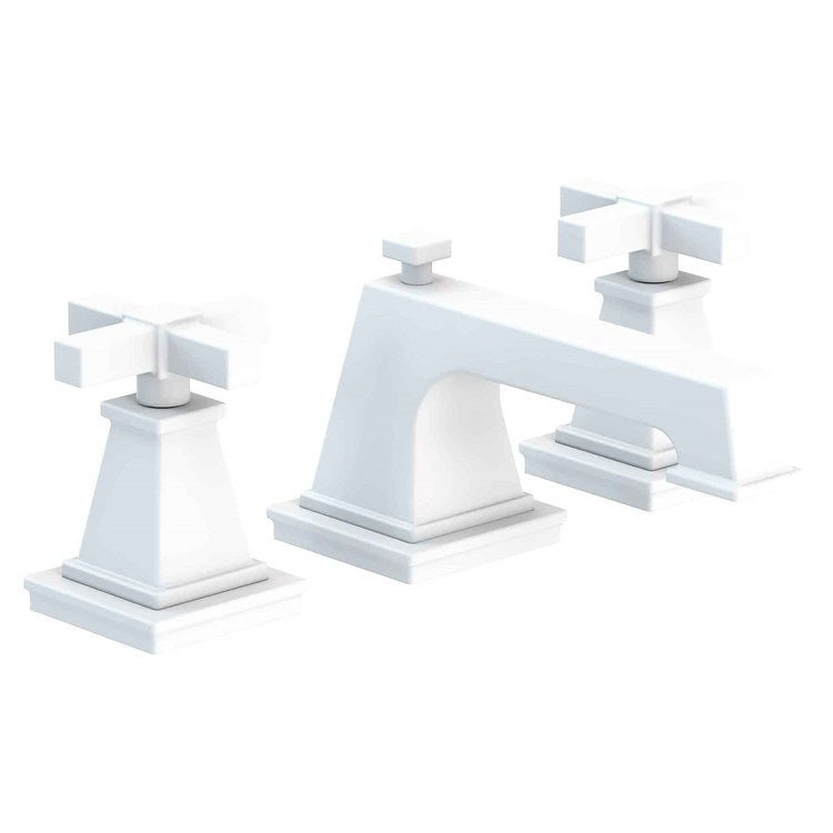 Lavatory Faucet Malvina Widespread 8 to 20 Inch Spread 2 Cross ADA WaterSense Matte White 1.2 Gallons per Minute Fixed Pop-Up 3 Hole - Image 1