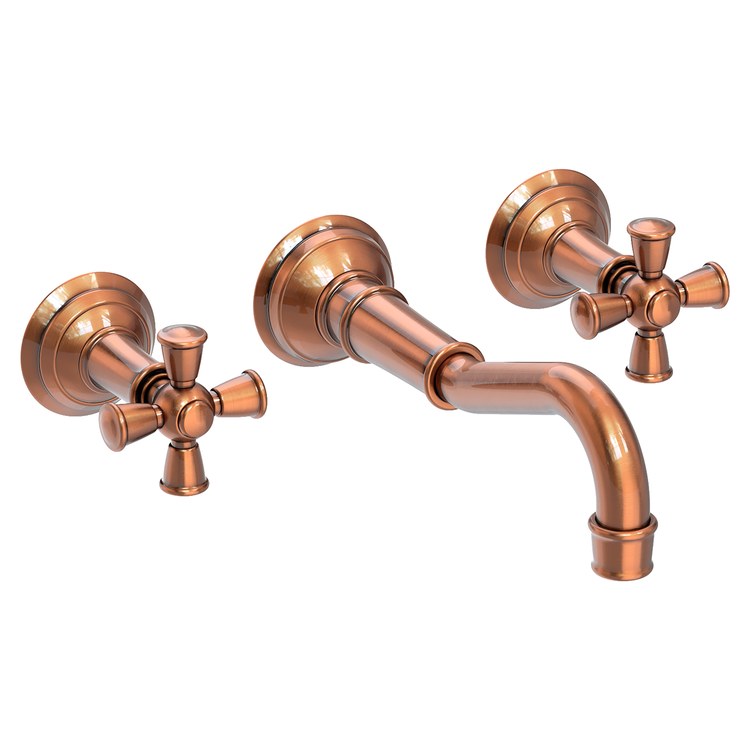 Lavatory Trim Jacobean Wall Mount 2 Cross Antique Copper WaterSense ADA 1.2 Gallons per Minute - Image 1