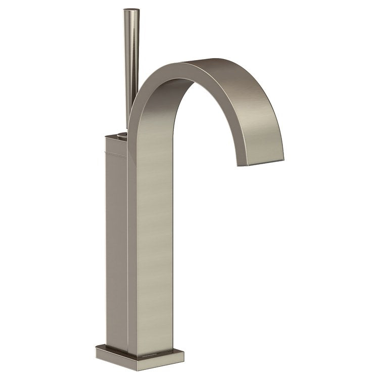 Lavatory Faucet Secant 1 Lever ADA WaterSense Antique Nickel 1.2 Gallons per Minute Gooseneck Lift and Turn 1 Hole - Image 1