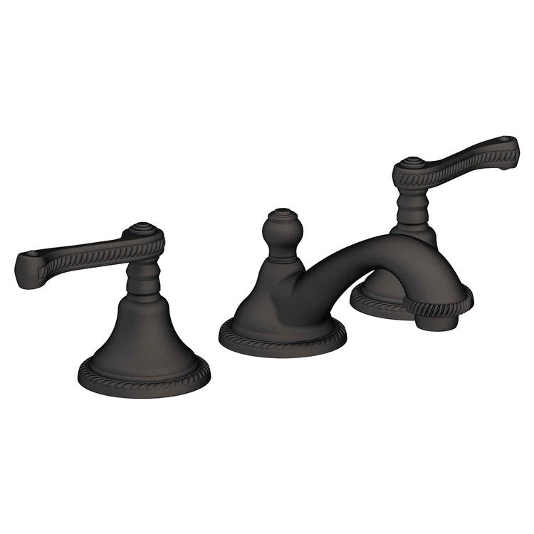 Amisa Two Handle Widespread Bathroom Faucet with Cross Handles with Drain - Flat Black - Image 1
