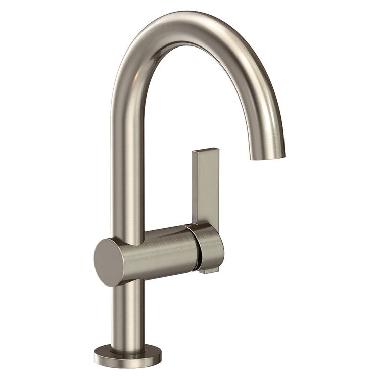 Lavatory Faucet Priya 1 Lever ADA WaterSense Antique Nickel 1.2 Gallons per Minute Gooseneck Pop-Up 1 Hole - Image 1