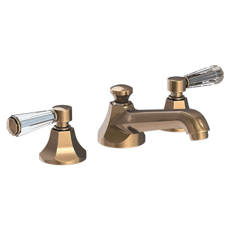 Lavatory Faucet Metropole Widespread 8 to 20 Inch Spread 2 Lever ADA WaterSense Antique Brass 1.2 Gallons per Minute Fixed Pop-Up 3 Hole - Image 1