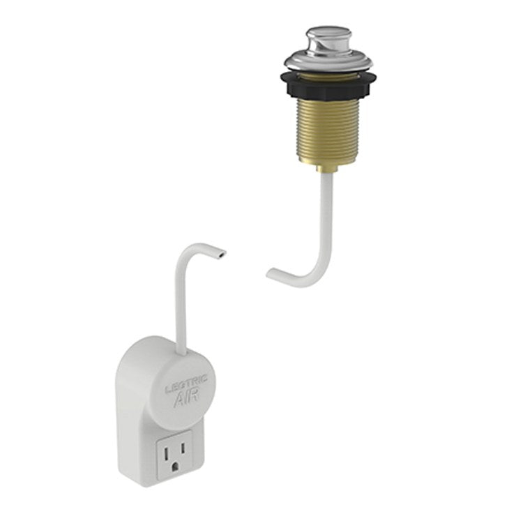 Air Activation Switch Jacobean Disposer with Power Adapter Antique Brass Brass