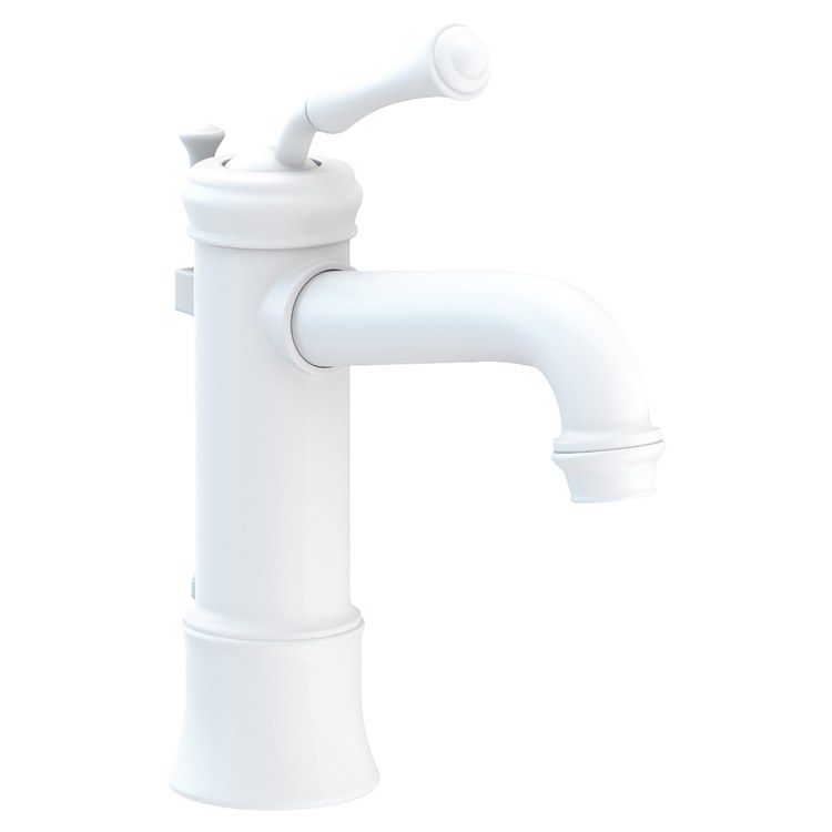 Lavatory Faucet Astor 1 Lever ADA WaterSense Matte White 1.2 Gallons per Minute Fixed Pop-Up 1 Hole