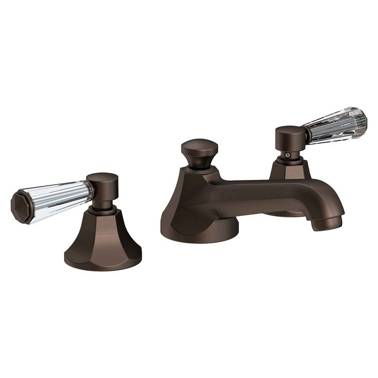 Lavatory Faucet Metropole Widespread 8 to 20 Inch Spread 2 Lever ADA WaterSense English Bronze 1.2 Gallons per Minute Fixed Pop-Up 3 Hole - Image 1