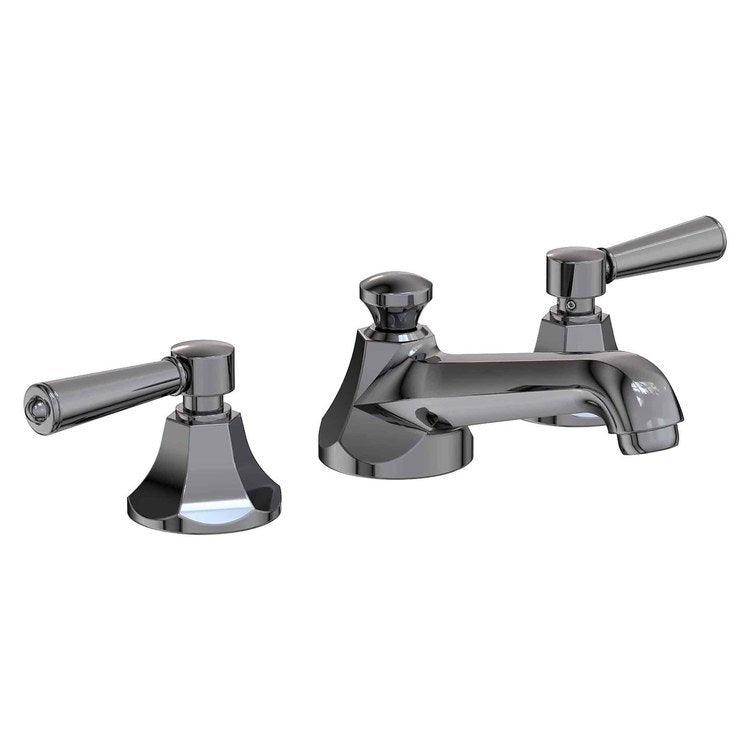 Lavatory Faucet Metropole Widespread 8 to 20 Inch Spread 2 Lever ADA WaterSense Midnight Chrome 1.2 Gallons per Minute Fixed Pop-Up 3 Hole - Image 1
