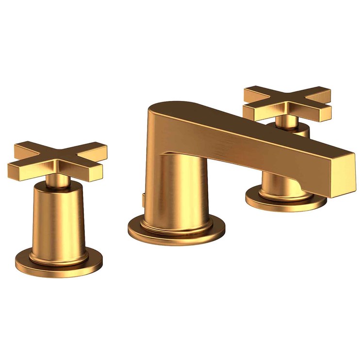 Lavatory Faucet Dorrance Widespread 8 to 20 Inch Spread 2 Cross ADA WaterSense Satin Gold PVD 1.2 Gallons per Minute Fixed Pop-Up 3 Hole - Image 2
