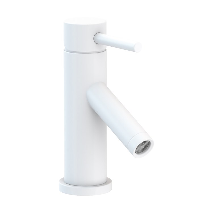 Lavatory Faucet East Linear 1 Lever ADA Matte White 1.2 Gallons per Minute Brass Spout Height 2-3/5 Inch - Image 1