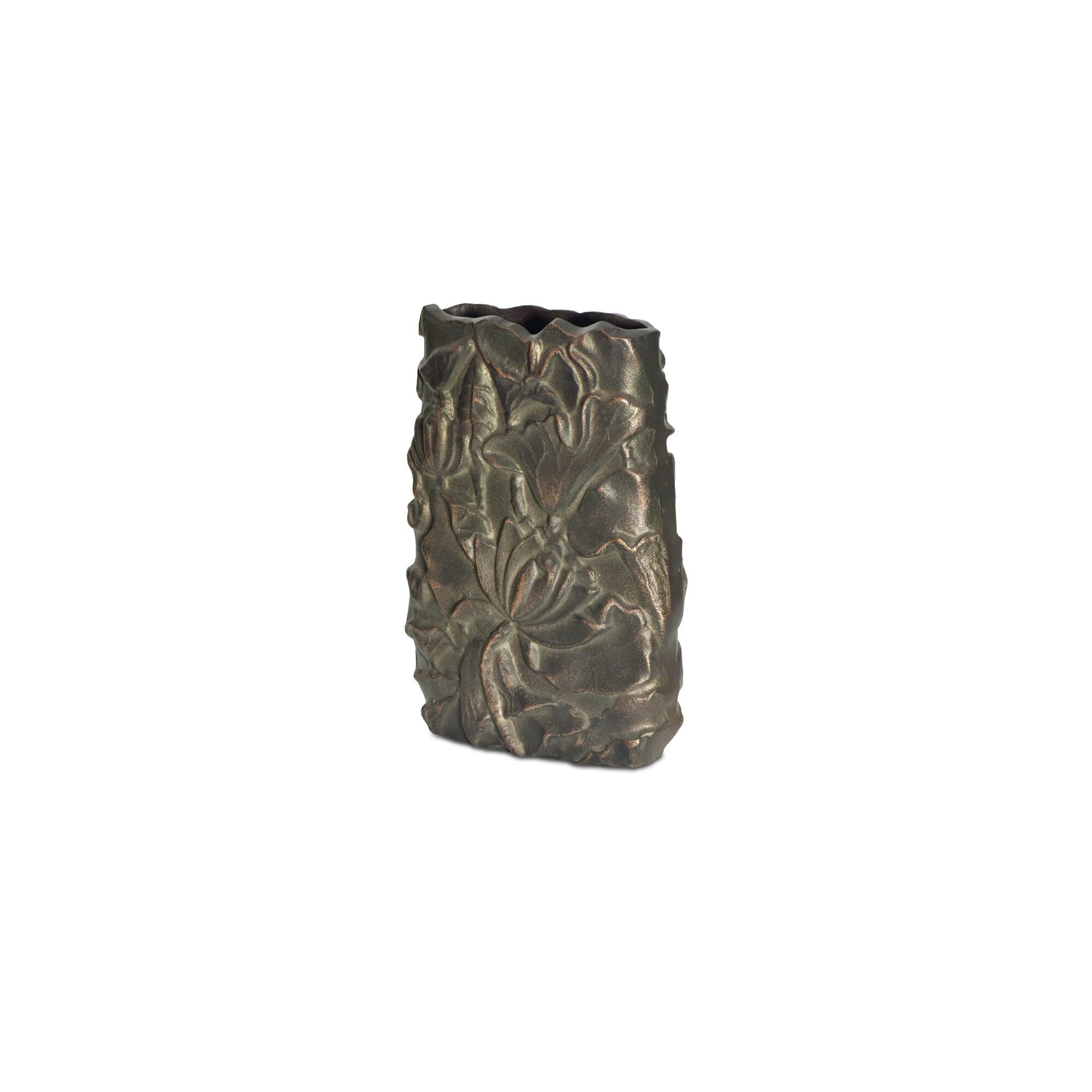 Sabine - Cast Aluminum Vase - Antique Brass - Image 2