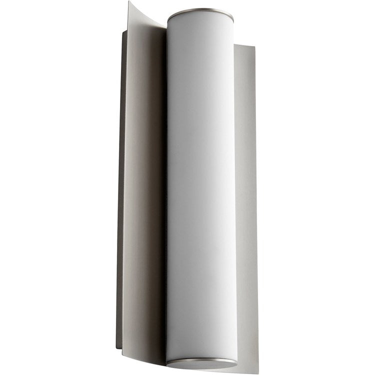 Wave Single-Light 13" LED Bathroom Wall Sconce - Satin Nickel - Image 1