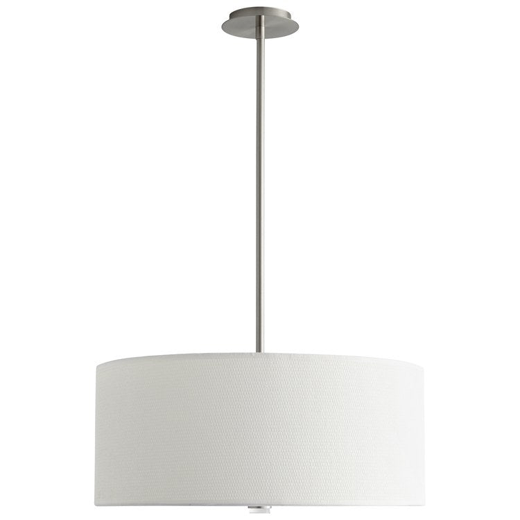 Echo Three-Light 24" LED Drum Pendant - Satin Nickel - Image 1