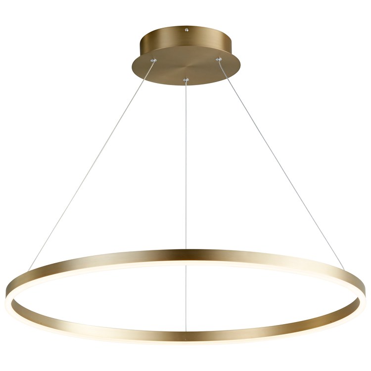 Circulo Single-Light 32" Pendant - Aged Brass - Image 2