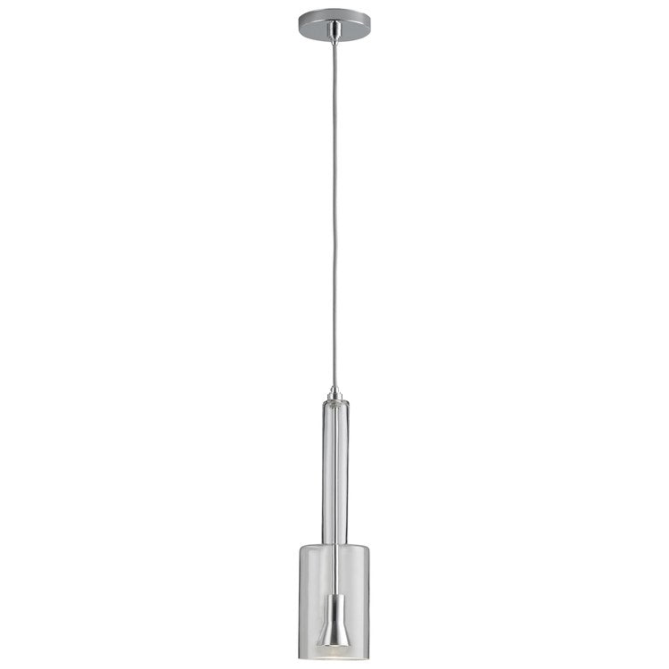Spindle Single-Light LED Mini Pendant with Clear Glass Shade - Image 2
