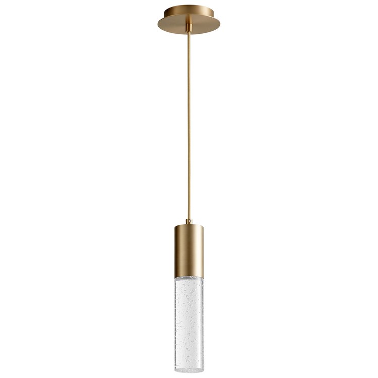 Spirit Single-Light 13" LED Mini Pendant - Aged Brass - Image 1