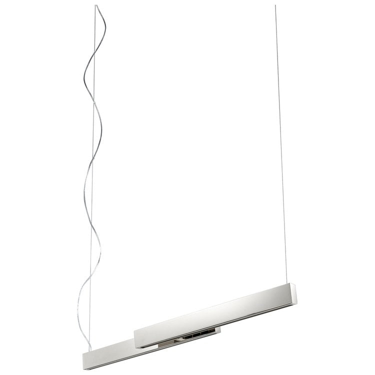 Klone Two-Light 40" Linear Pendant - Polished Nickel - Image 1