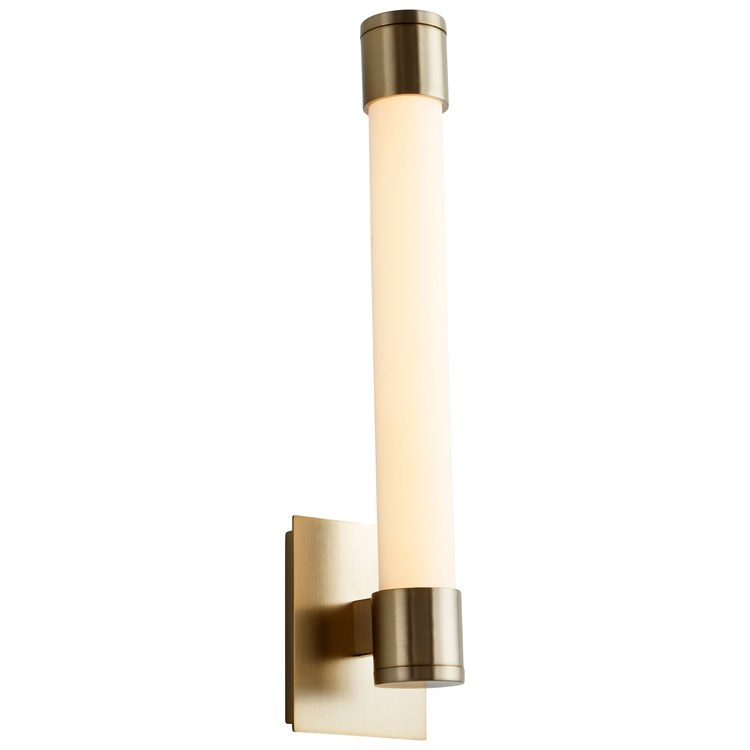 Zenith Single-Light LED Bathroom Wall Sconce - Aged Brass - Image 2