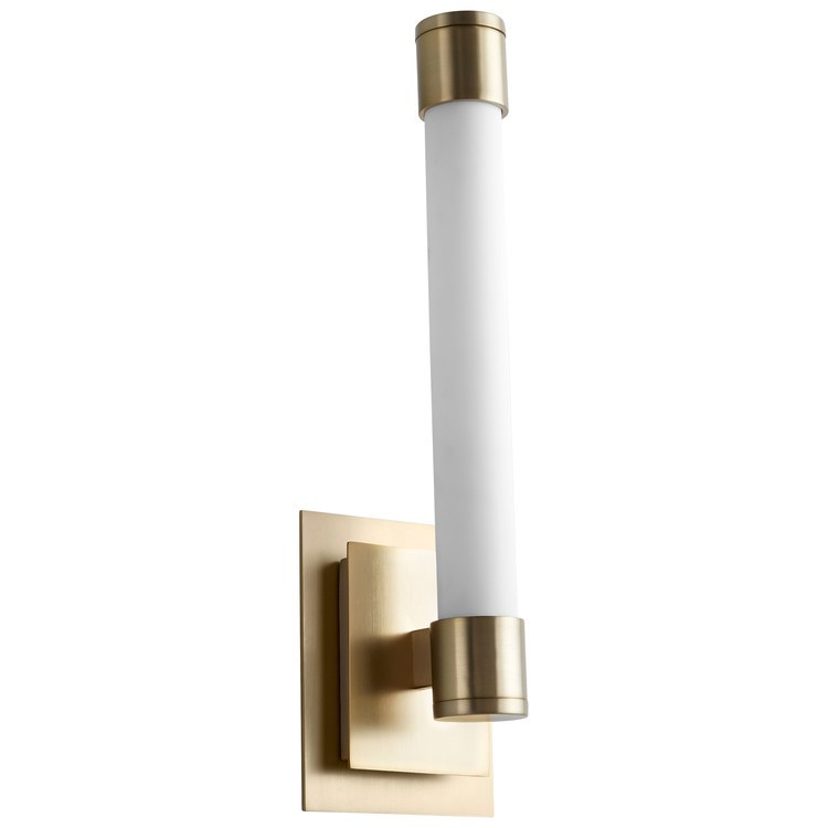 Zenith Single-Light LED Bathroom Wall Sconce - Aged Brass - Image 3