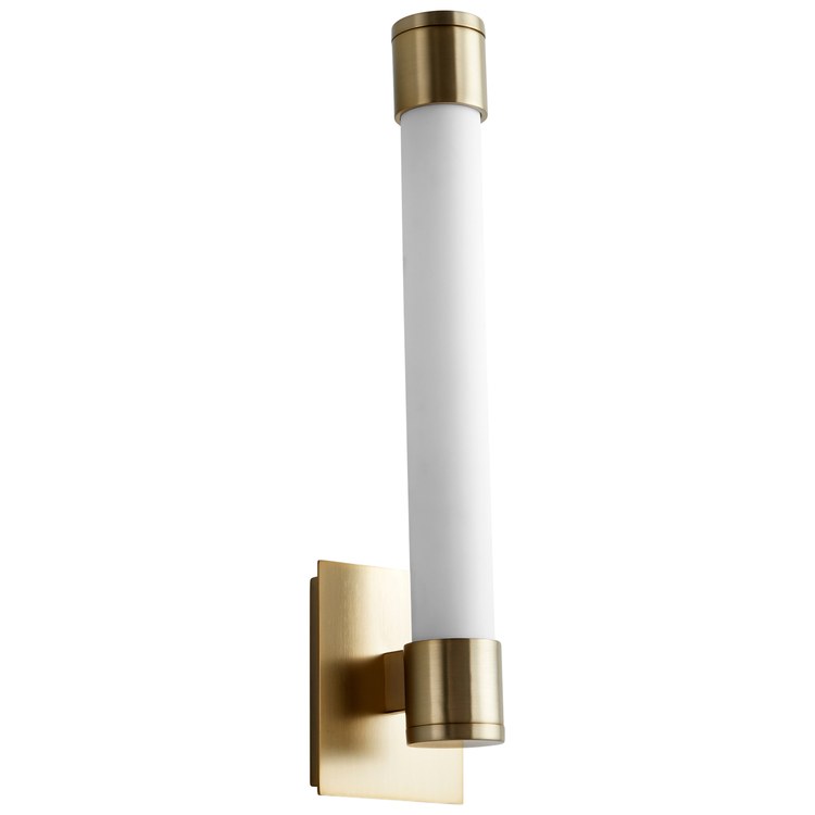 Zenith Single-Light LED Bathroom Wall Sconce - Aged Brass - Image 1