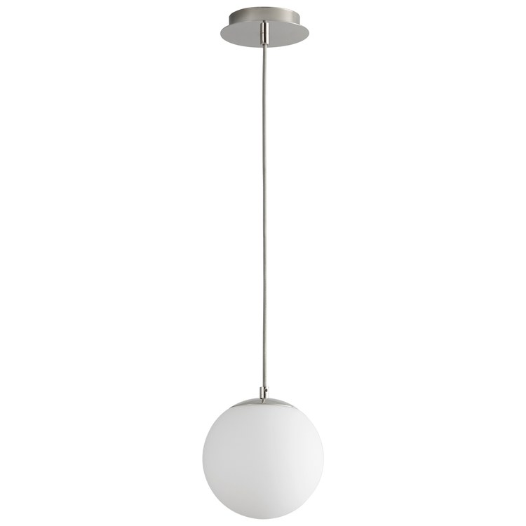 Luna Single-Light 8" Globe Pendant - Polished Chrome - Image 1