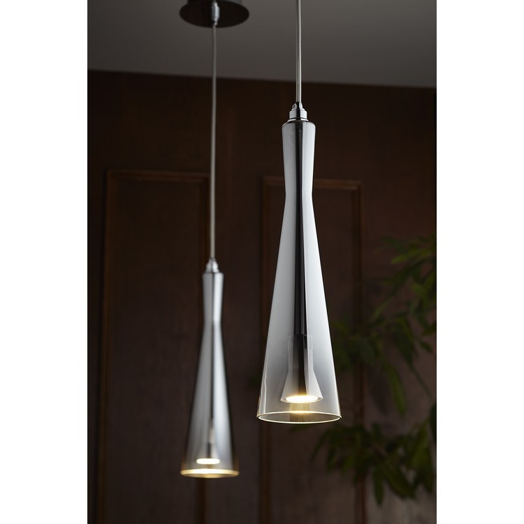 Cornet Single-Light Mini Pendant - Smoke Ombre - Image 3