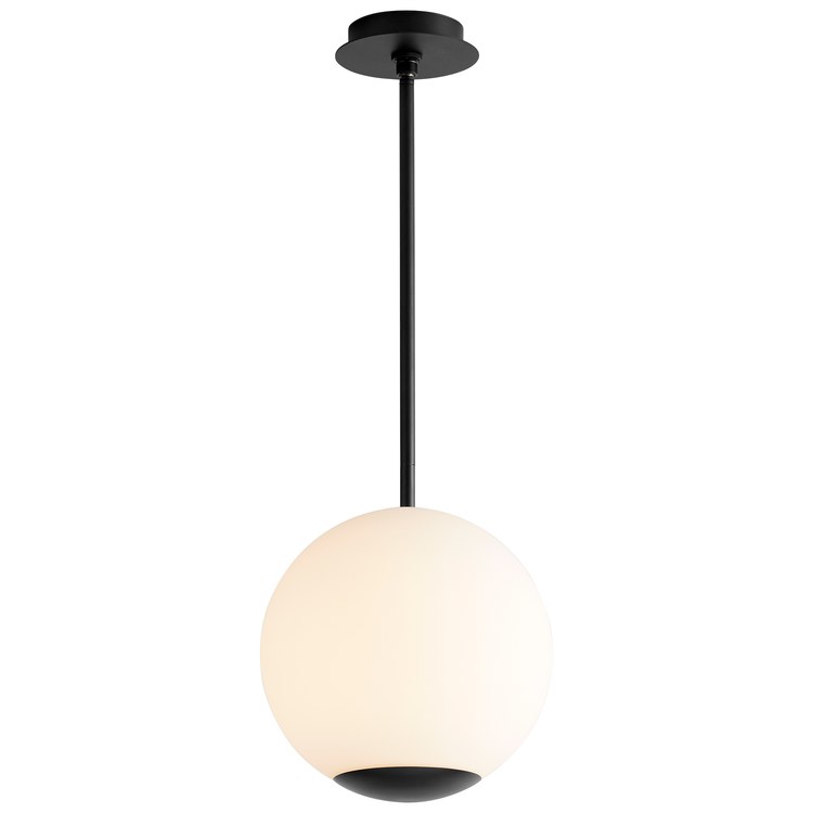 Terra Single-Light 12" LED Globe Pendant - Black - Image 2