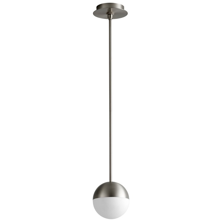 Mondo Single-Light 6" Globe Pendant - Satin Nickel - Image 1