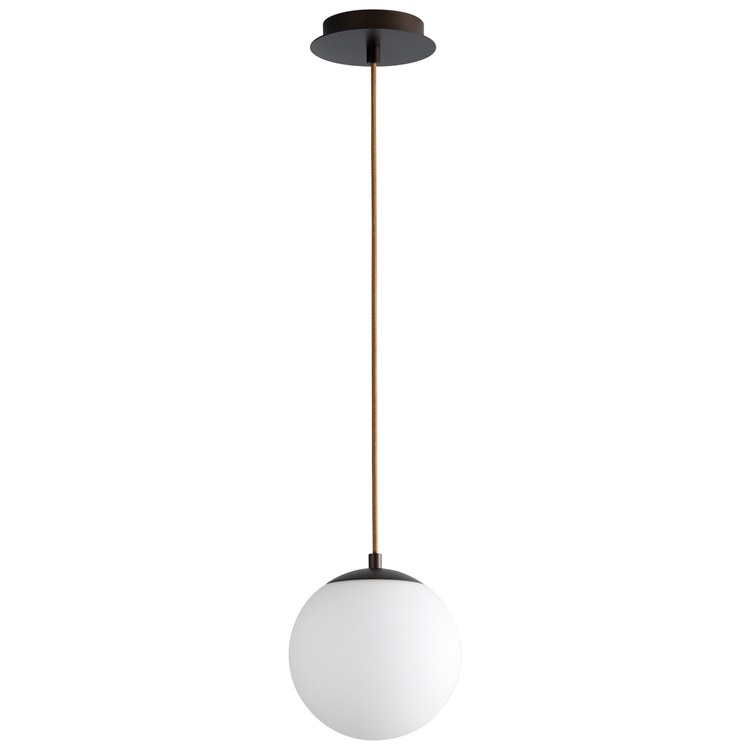 Luna Single-Light 8" Globe Pendant - Oiled Bronze - Image 1