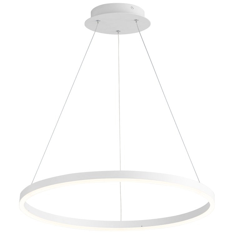 Circulo Single-Light 24" Pendant - White - Image 2