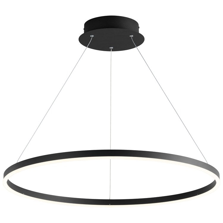 Circulo Single-Light 32" Pendant - Black - Image 2