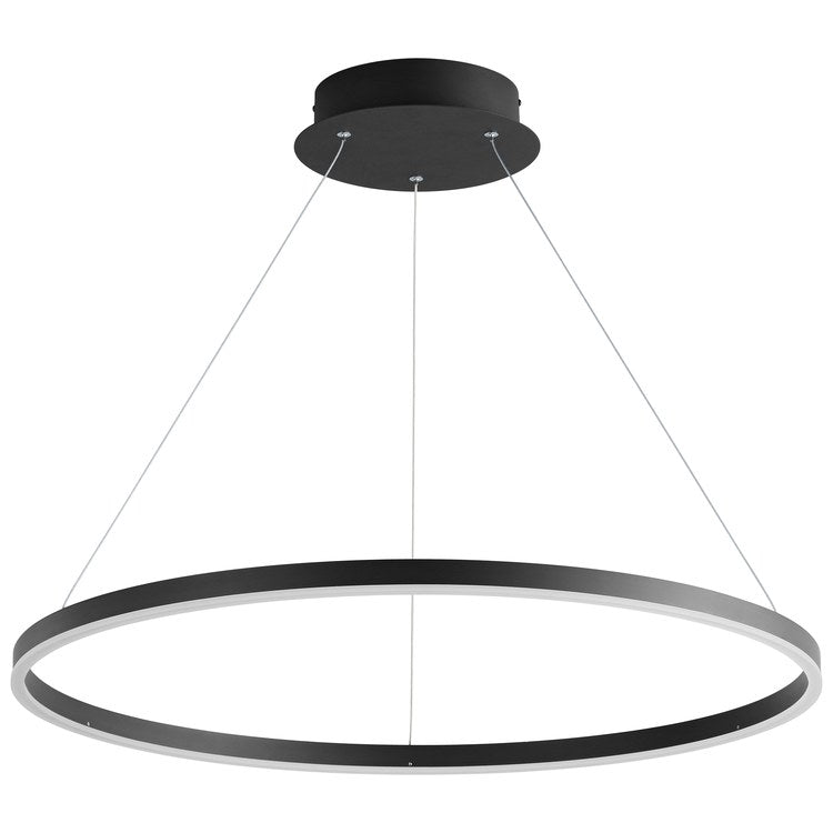 Circulo Single-Light 32" Pendant - Black - Image 1