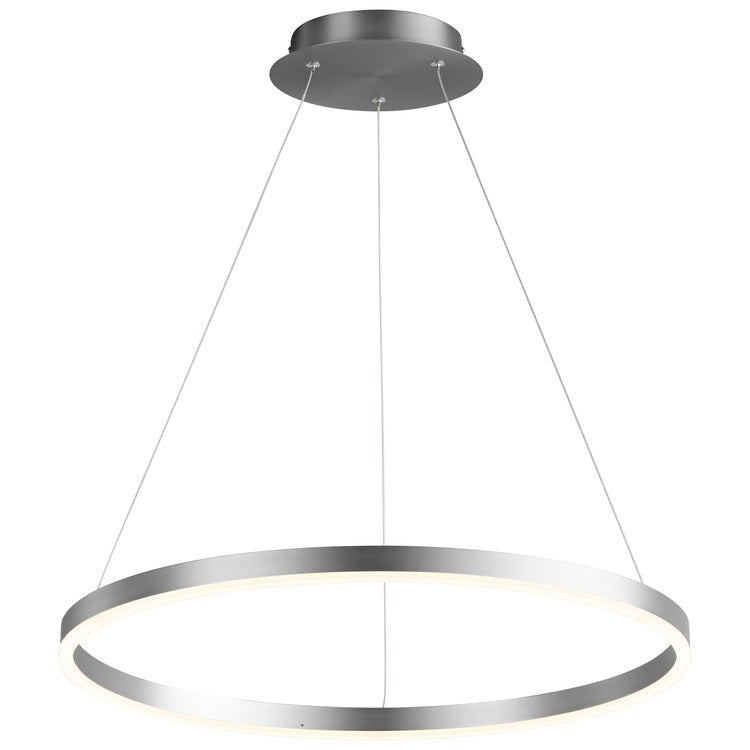Circulo Single-Light 24" Pendant - Satin Nickel - Image 2