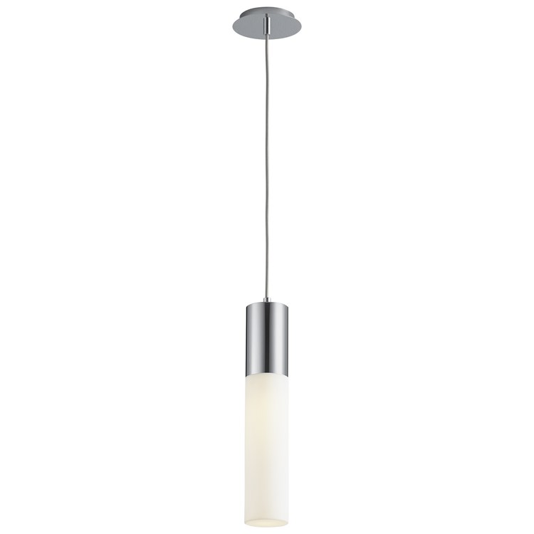 Magnum Single-Light Pendant with Acrylic Shade - Polished Chrome - Image 2