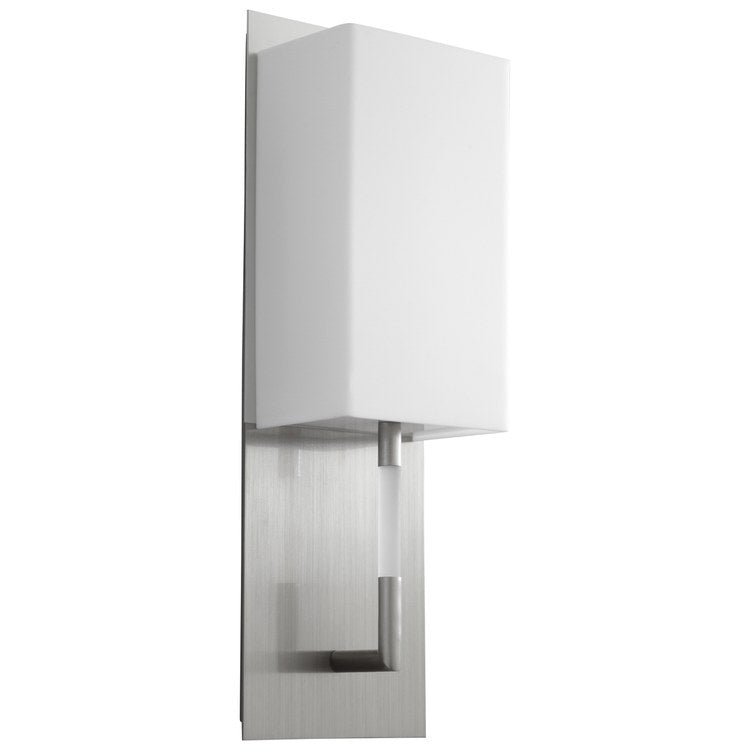 Epoch Single-Light Wall Sconce with Acrylic Shade - Satin Nickel - Image 1