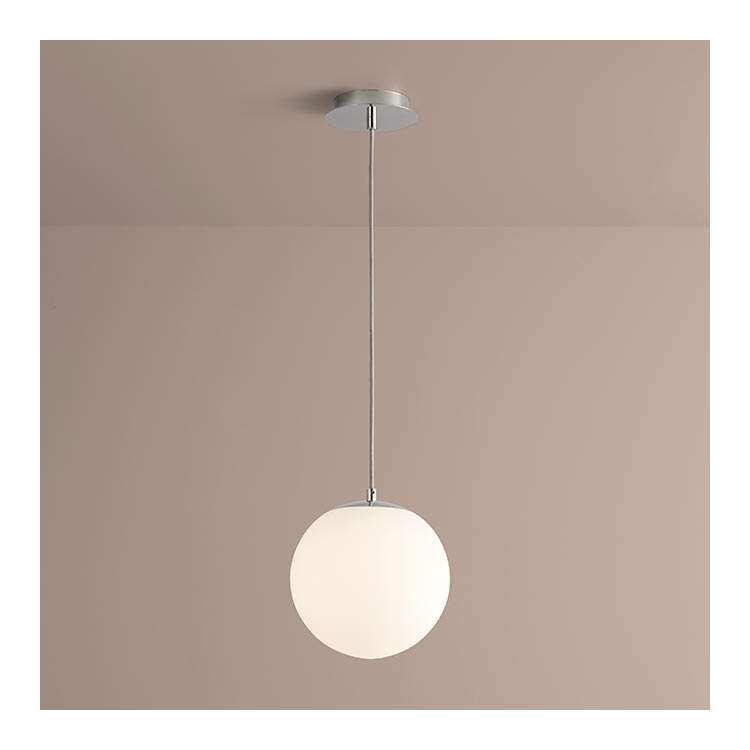 Luna Single-Light 10" Globe Pendant - Polished Chrome - Image 1