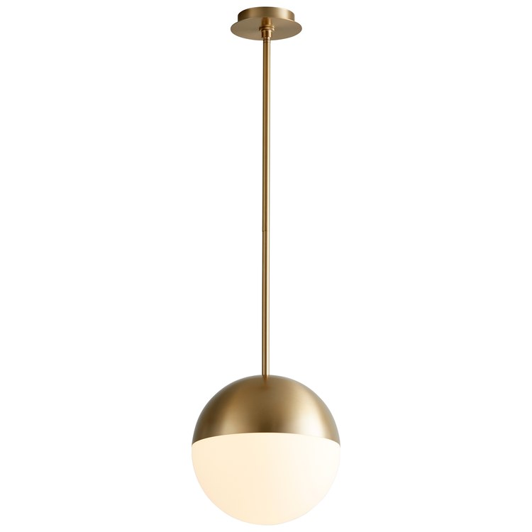 Mondo Single-Light 12" Globe Pendant - Aged Brass - Image 2