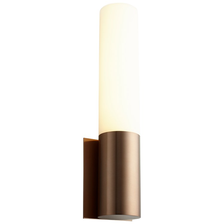 Magnum Single-Light LED Wall Sconce with Glass Shade - Satin Copper - Image 2