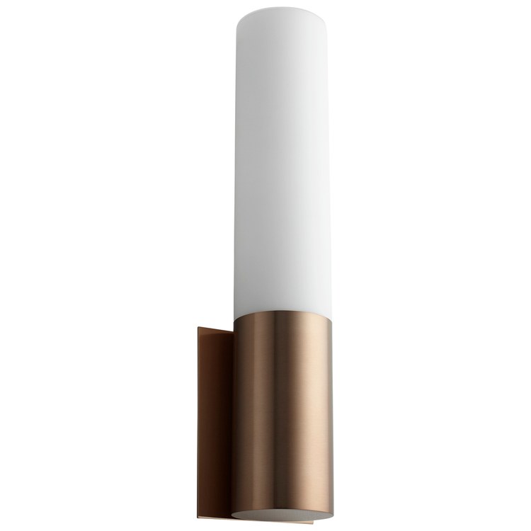 Magnum Single-Light LED Wall Sconce with Glass Shade - Satin Copper - Image 1