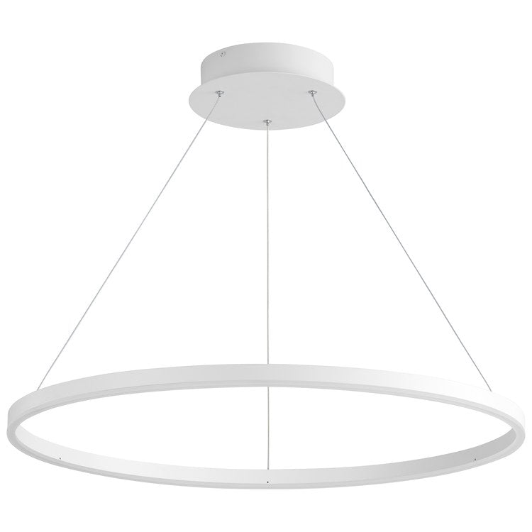 Circulo Single-Light 32" Pendant - White - Image 1