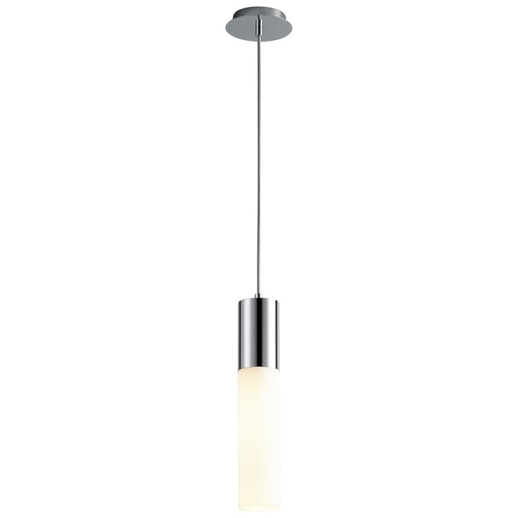 Magnum Single-Light Pendant with Glass Shade - Polished Chrome - Image 2