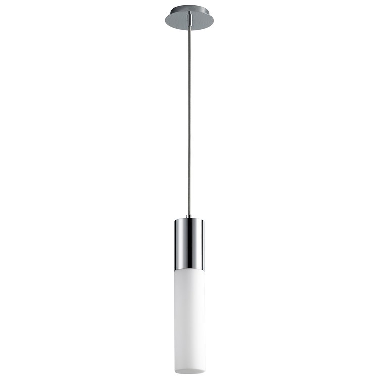 Magnum Single-Light Pendant with Glass Shade - Polished Chrome - Image 1