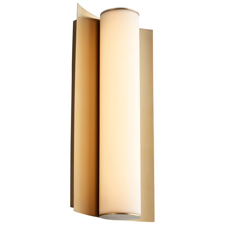 Wave Single-Light 13" LED Bathroom Wall Sconce - Aged Brass - Image 2