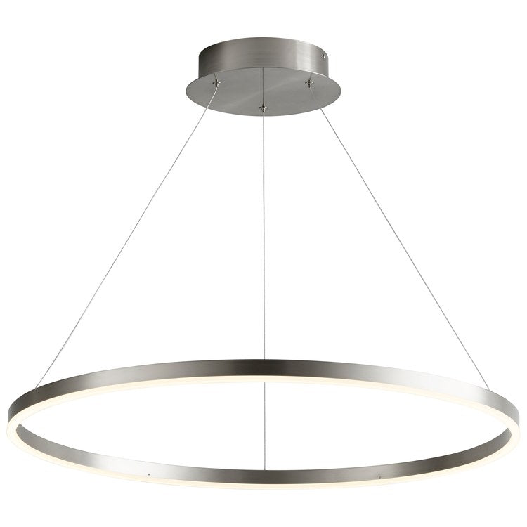 Circulo Single-Light 32" Pendant - Satin Nickel - Image 2
